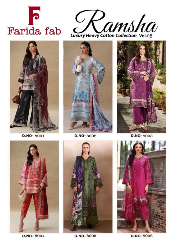 Farida ramsha vol 8 good quality wholesale kurti